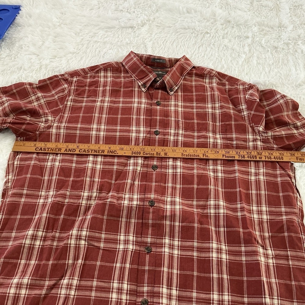 Eddie Bauer Short Sleeve Classic Fit 2xl Button Down Mens Shirt - Picture 3 of 6